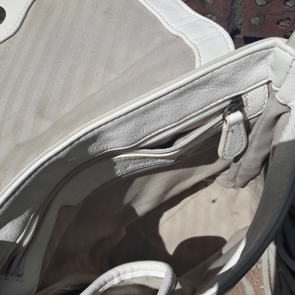 Genuine Leather Fringe Purse Bucket Bag Real Leather Boho Crossbody Handbag VTG - Picture 11 of 13